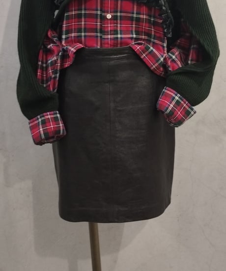 Leather Tight Skirt BK