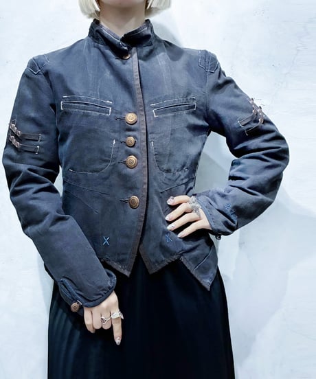 Marithé + François Girbaud Stand Collar Design Jacket BK