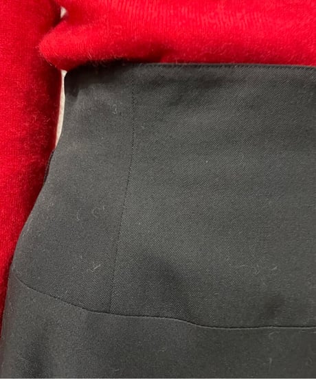 Back Zip Circular Flare Skirt BK