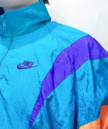 1990's NIKE Tricolor Nylon Jacket LBLPUROR