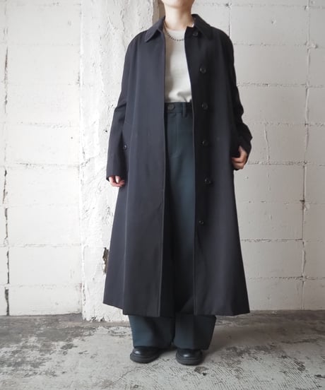 Burberrys' Wool Stand Fall Collar Long Coat NV