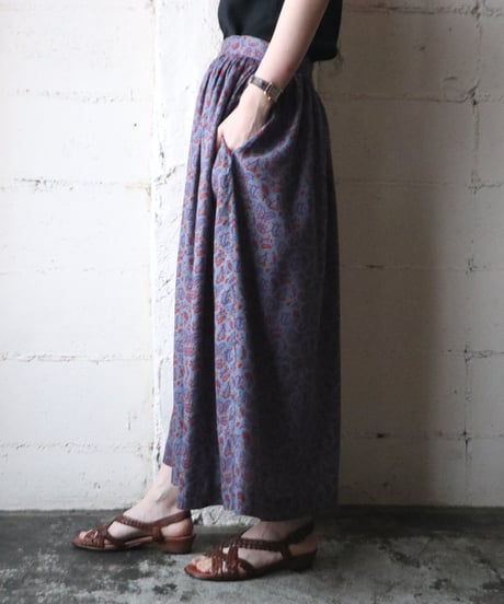 Paisley Flared Skirt PUR