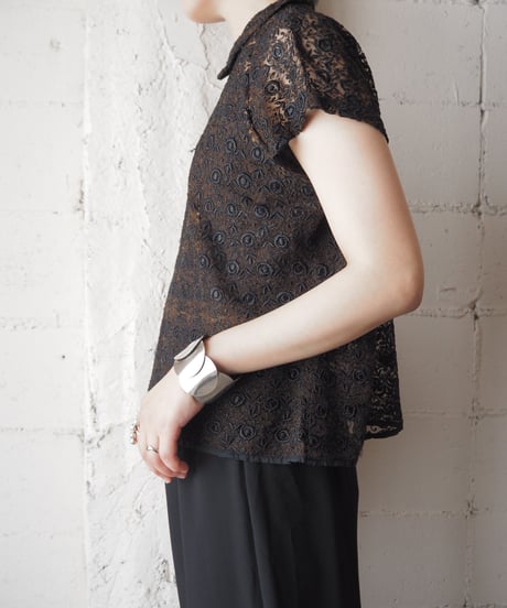 1940-50’s Euro Lace French Sleeve BR BK