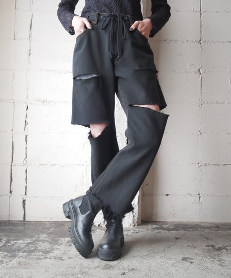 Remake Levi's505 Crashed Denim BK