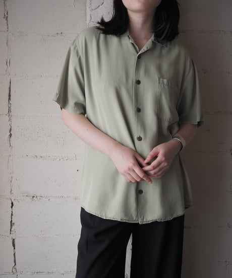KAVU Open Collar Short Sleeve Shirt YGN