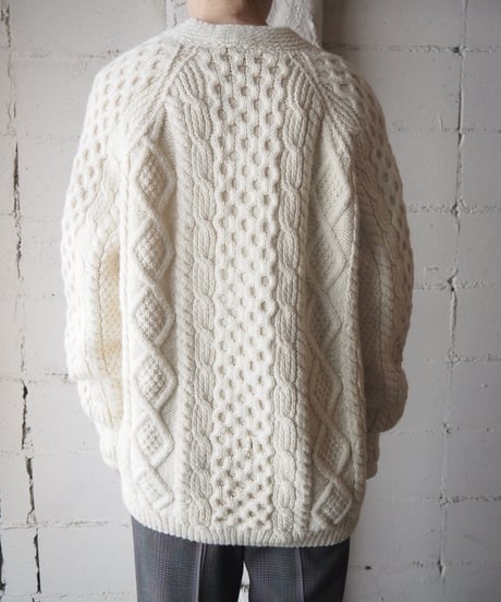Vneck Fisherman Knit Cardigan IV