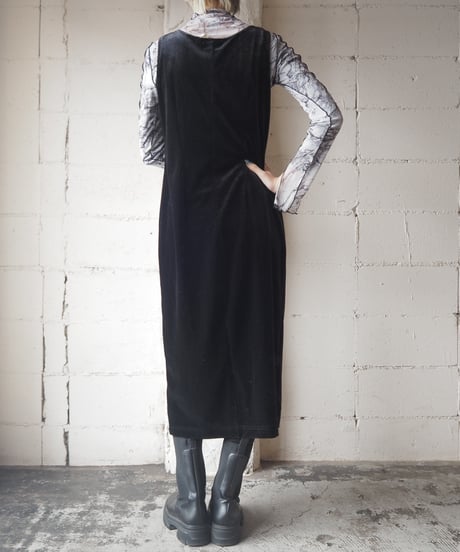 Sleeveless Velour Dress BK