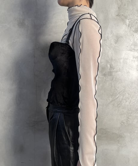 Velor ×Lame Cami Bustier BK
