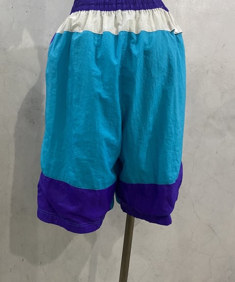 NIKE Tricolor Nylon Shorts LBL PUR WH