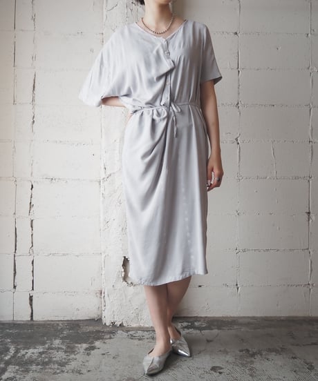 MM6 Misplaced Button Collarless Dress GR