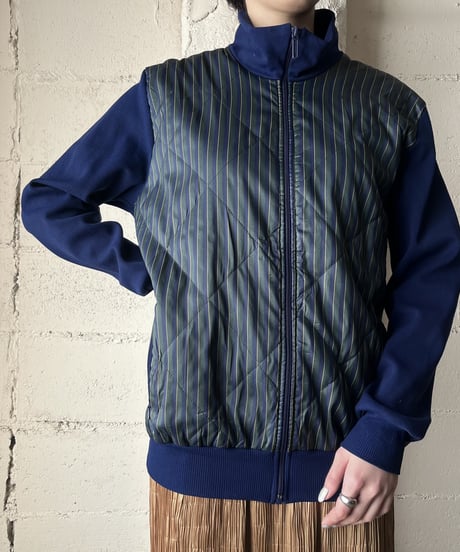 Stripe Quilt Switching Track  Jacket NVGN