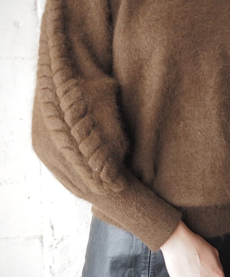 Angora Mix Volume Sleeve Knit BR