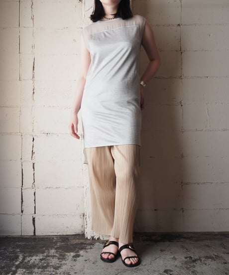HELMUT LANG Sheer Docking Cutsewn Dress GR