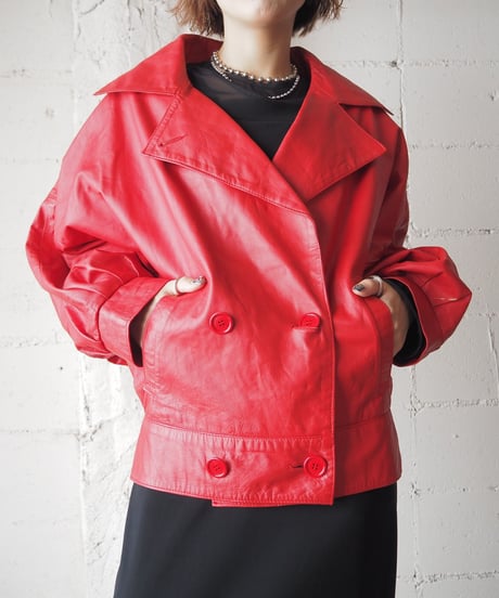 1980's Dolman  Sleeve Leather Jacket RE