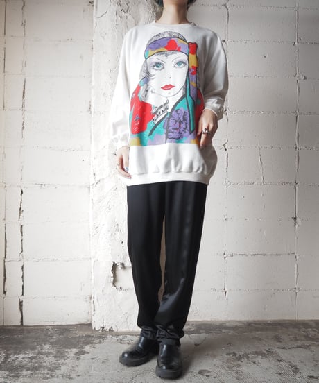 Multi Color Face Print Sweat WH