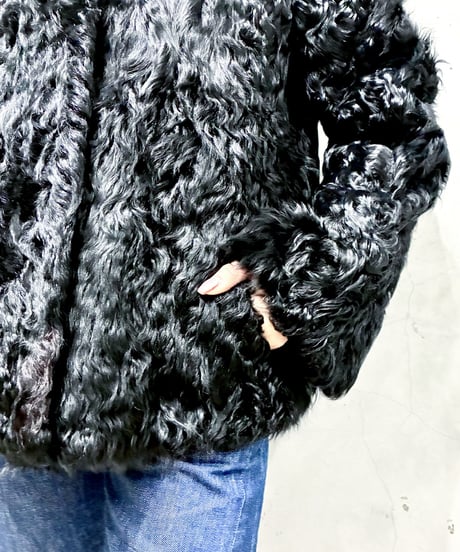 Max Mara Lamb Fur Jacket BK