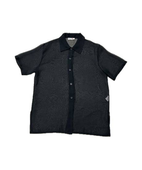 Short Sleeve Sheer Shirt BK