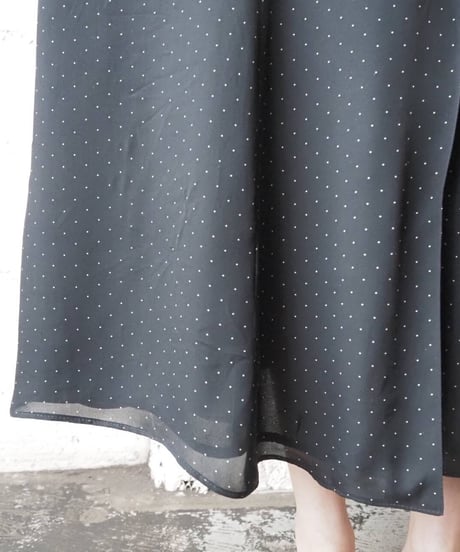 LAUREN Open Collar Dot Shirt Dress BK