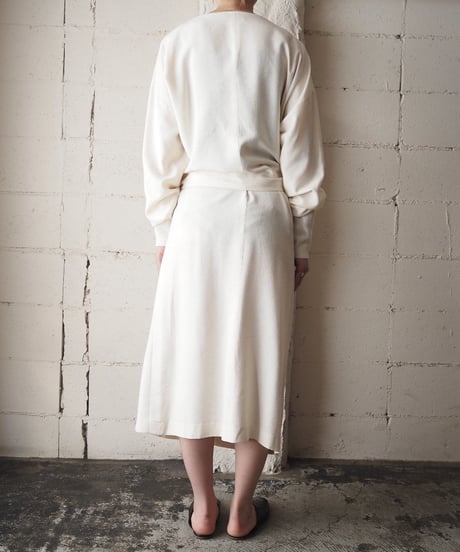 Long  Rib Wrap Silk Dress  IV