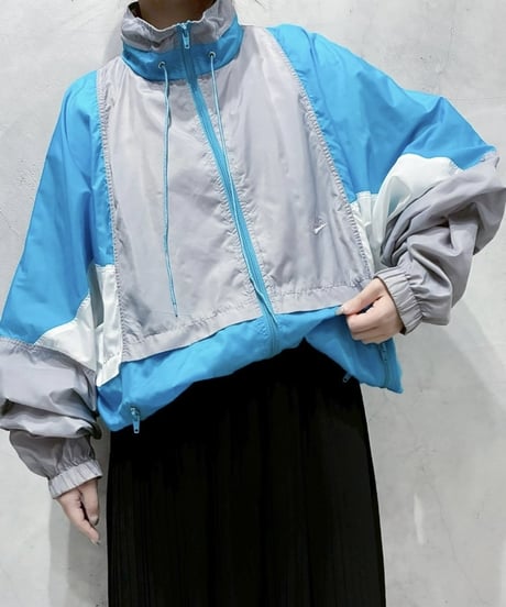 90's NIKE Tricolor Nylon Jacket LBLLGRWH