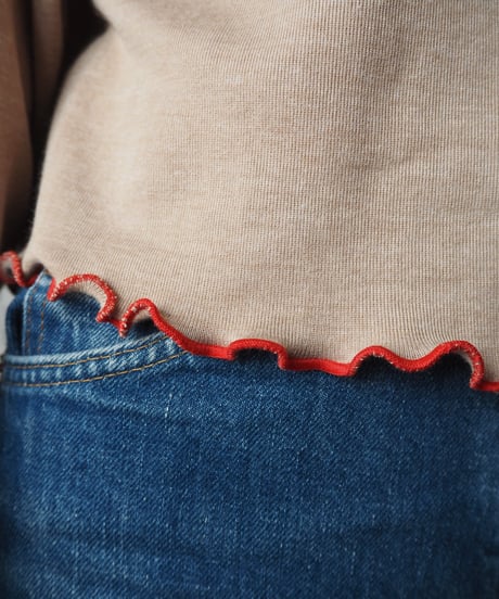 REMAKE Mellow Stitch Frill Half Zip BE RE