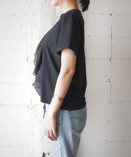 Frill Design Tee Shirt BK