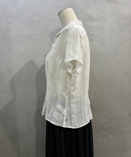 JIL SANDER Short Sleeve Open Collar Shirt WH