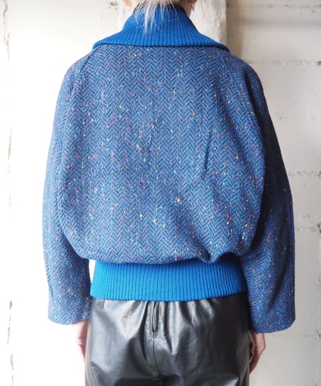 Rib Shawl Collar Tweed Jacket BL