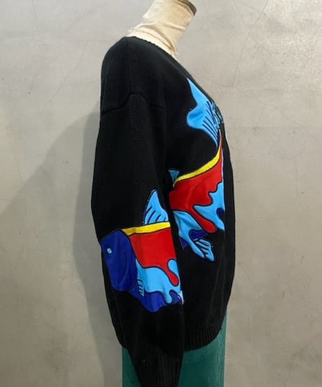 KENZO Fish Pattern Knit BK