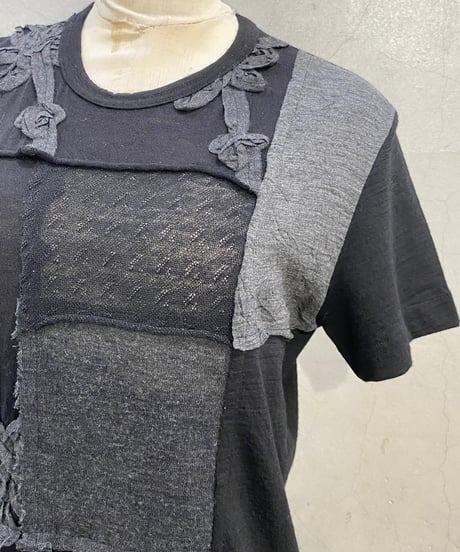 tricot COMME des GARCONS Patchwork Wool Tee BK