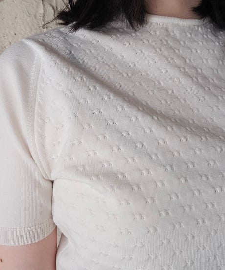 1970's Euro Short Sleeve Solid Poly Knit WH