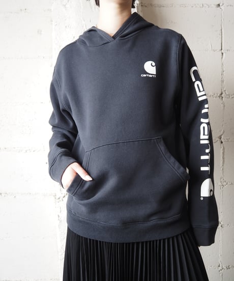 carhartt Logo Sleeve Hoodie BK