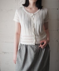 1970-80's Crochet Knit Cardigan WH