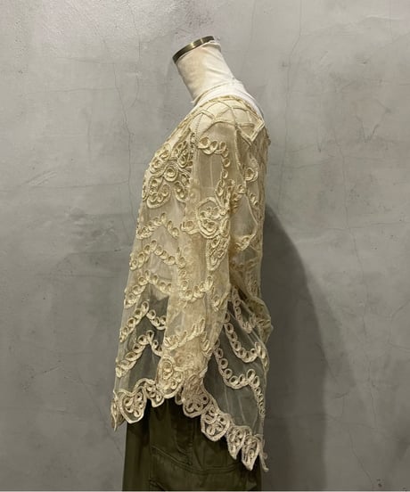 Tape Embroidery China Sheer Blouse GD