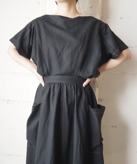 Back Open Stitch Design Dress BK