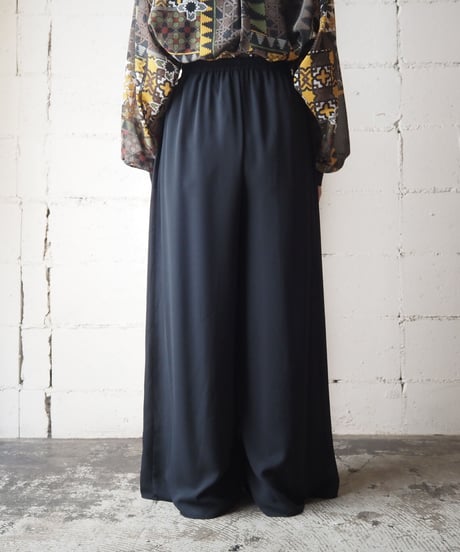 Sheer Wide Easy Pants BK