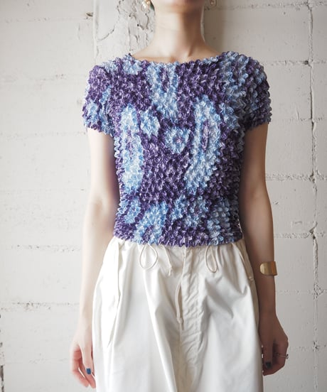 Pattern popcorn Tops PUR