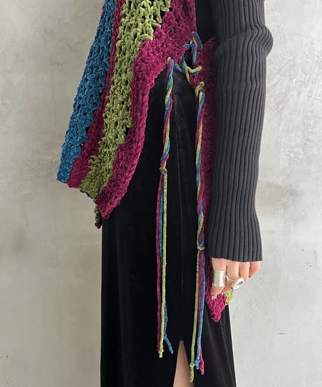 Multi Color Knit Vest PURBL
