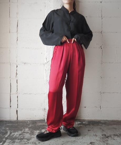 Satin Tuck Pants RE