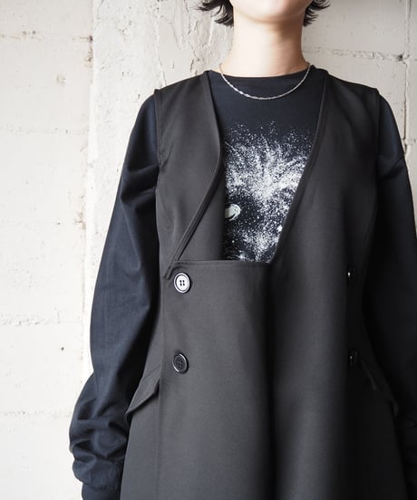 MAXSTUDIO Double Breasted Vest BK