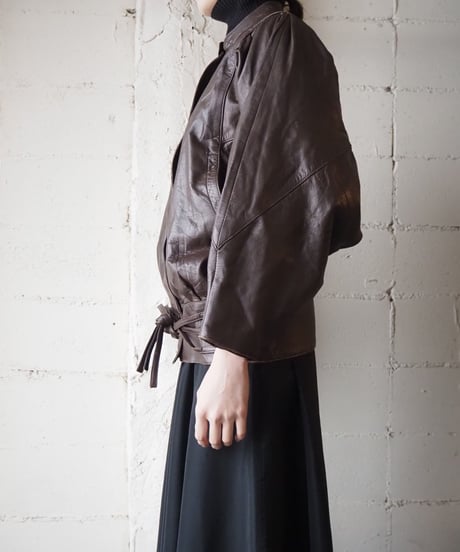Belted Design Leather Jacket BR