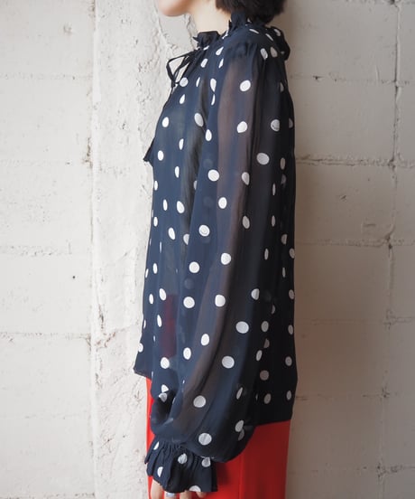GANNI Sheer Dot Blouse NVWH