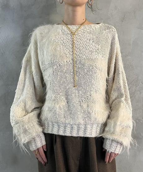Mohair Docking Knit WH