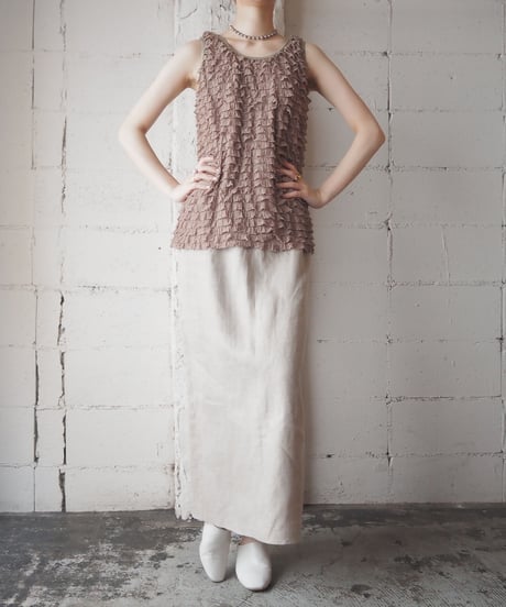 Frilled Tiered Sleeveless Cutsewn BE