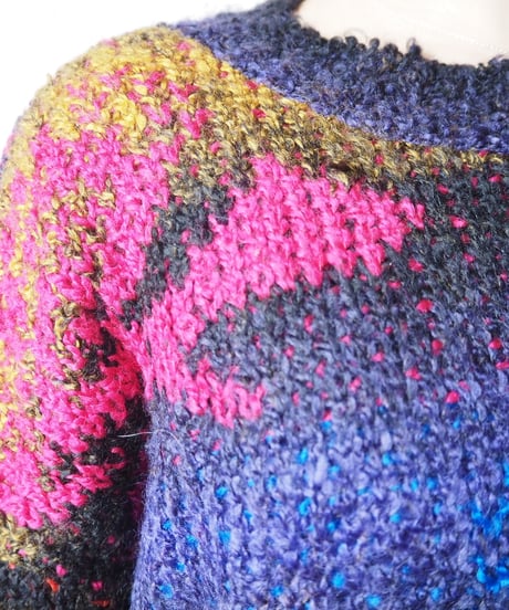 Flower Pattern Gradation Knit BK