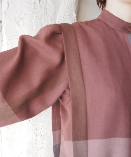 Check Pattern Shirt Dress BUR
