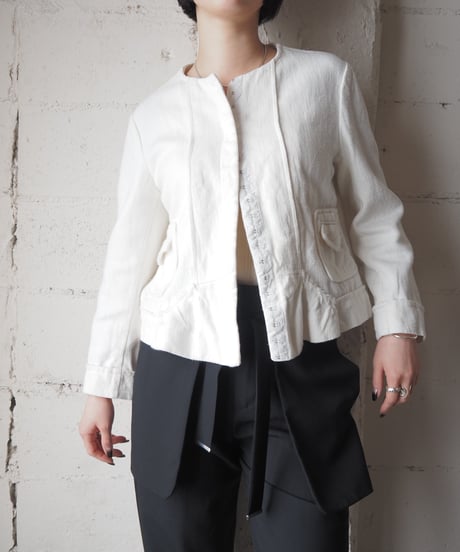 JIL SANDER Collarless Hook Jacket IV