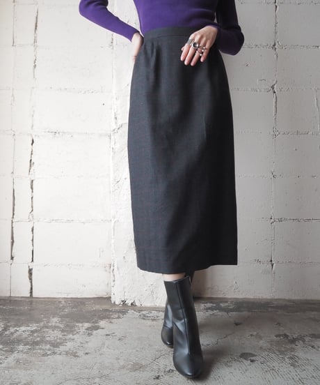 Check Pattern Tight Skirt DGR