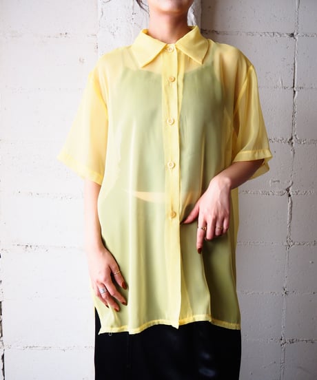 Short Sleeve Sheer Shirt YE