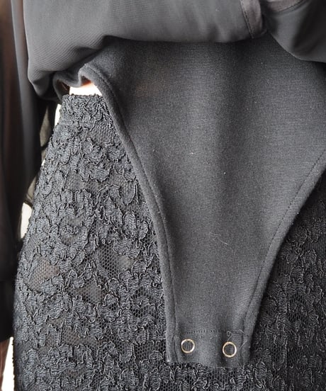 Layered Sheer Bodysuit Shirt BK